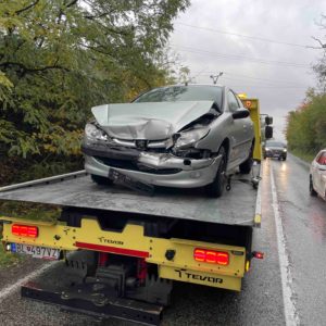 Nehoda vozidla Peugeot pri DnV